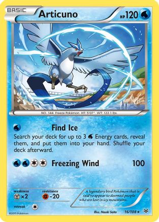 Articuno (16) (16) 016 - Reverse Holofoil XY Roaring Skies - Rare