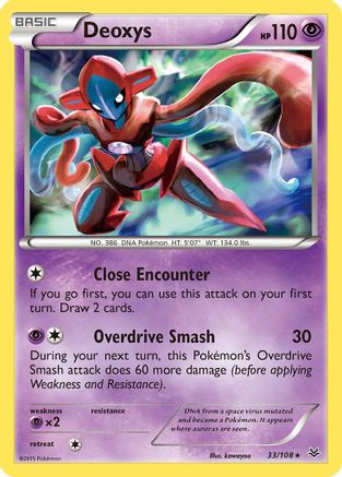 Deoxys 033 - Holofoil XY Roaring Skies - Holo Rare
