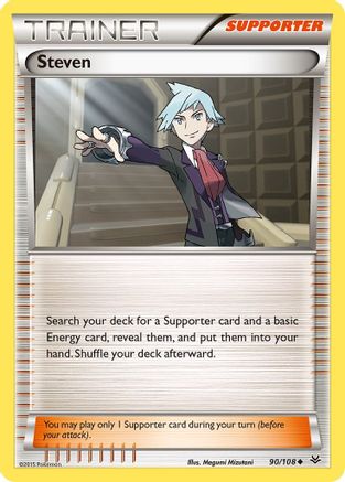 Steven 090 - Reverse Holofoil XY Roaring Skies - Uncommon