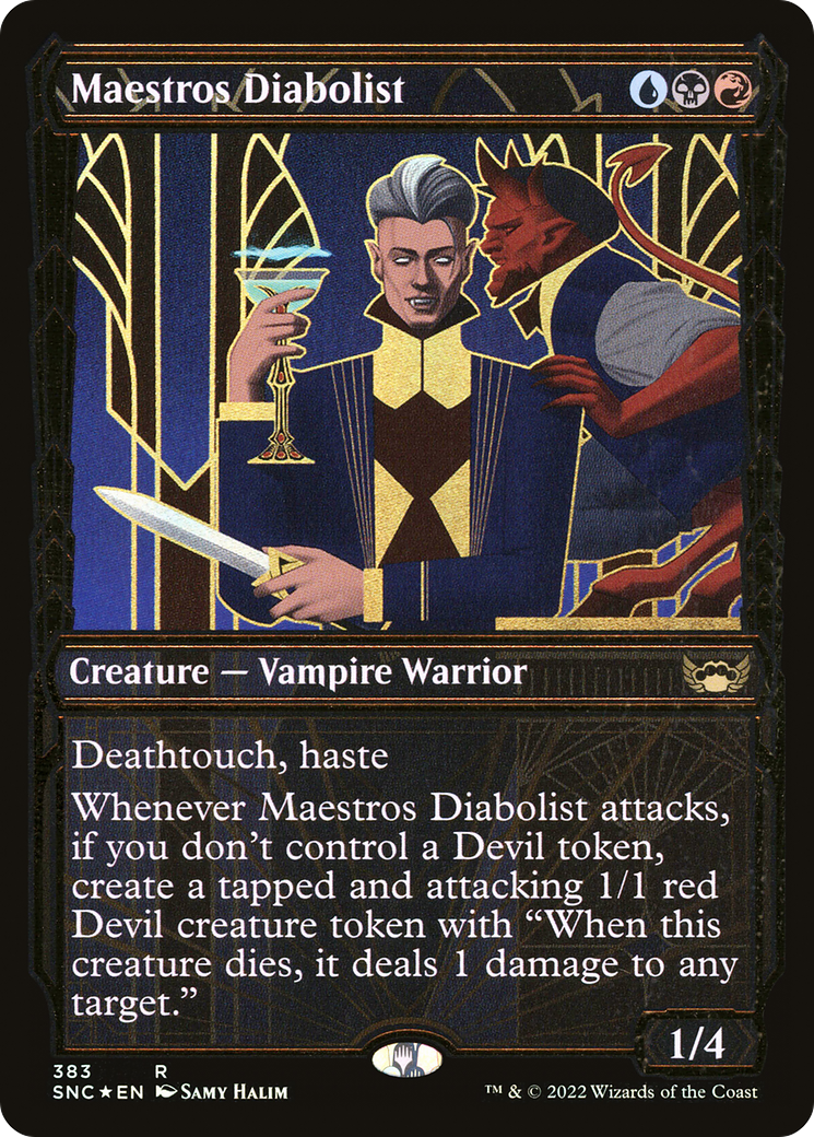 Maestros Diabolist (Gilded Foil) (SNC-383) - Streets of New Capenna: (Showcase) Foil