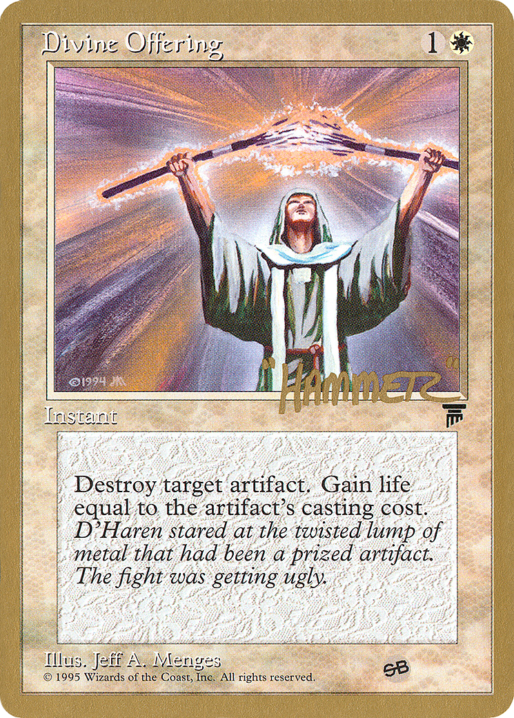 Divine Offering - 1996 Shawn "Hammer" Regnier (LEG) (SB) (WCD-) - Pro Tour Collector Set