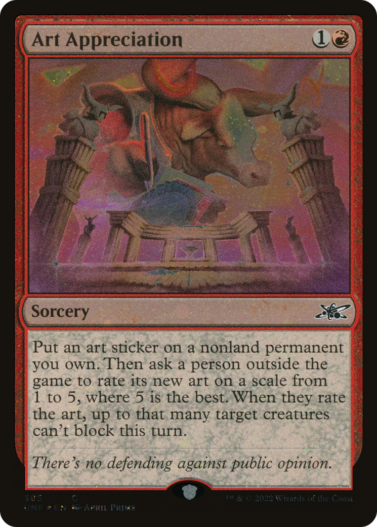 Art Appreciation (Galaxy Foil) (UNF-385) - Unfinity Foil