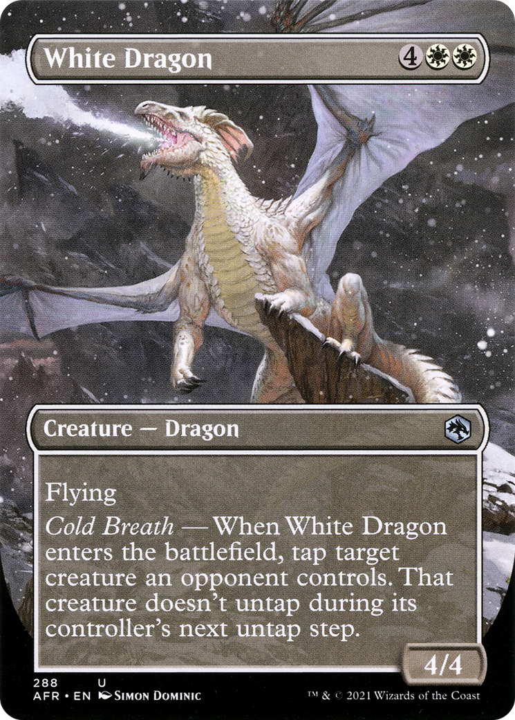 White Dragon (Borderless) (AFR-288) - Adventures in the Forgotten Realms
