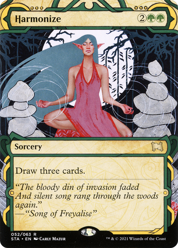 Harmonize (STA-052) - Strixhaven Mystical Archive: (Showcase) (Borderless) Foil