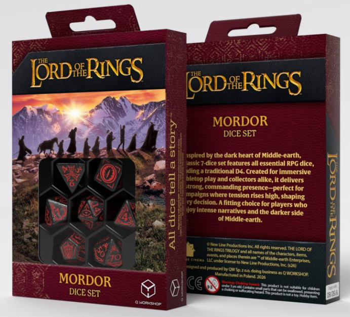 LOTR Set 7 Dados - Mordor