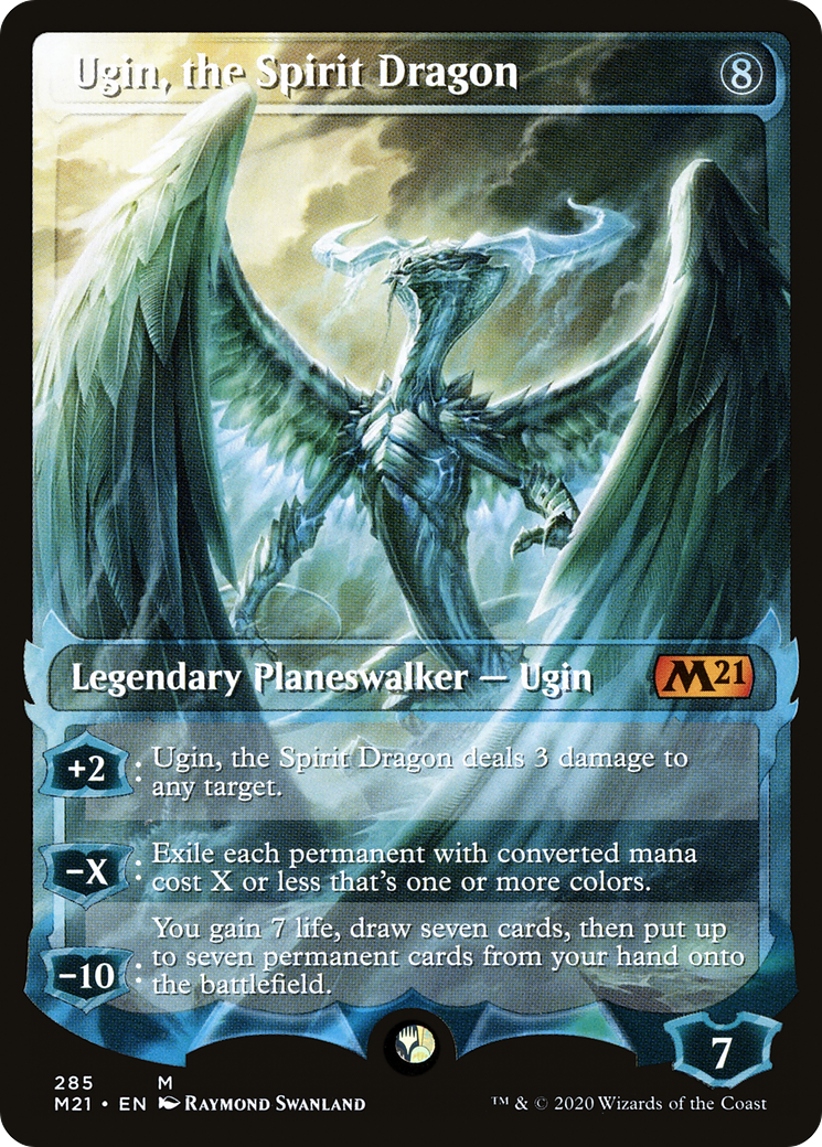 Ugin, the Spirit Dragon (Showcase) (M21-285) - Core Set 2021: (Showcase) Foil
