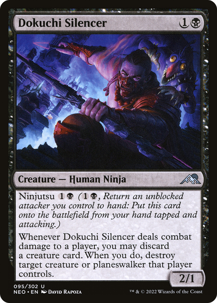 Dokuchi Silencer (NEO-095) - Kamigawa: Neon Dynasty Foil