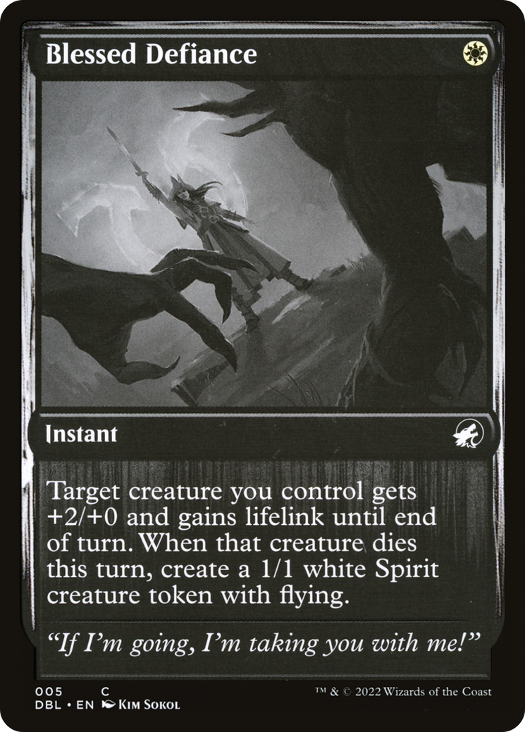 Blessed Defiance (DBL-005) - Innistrad: Double Feature Foil