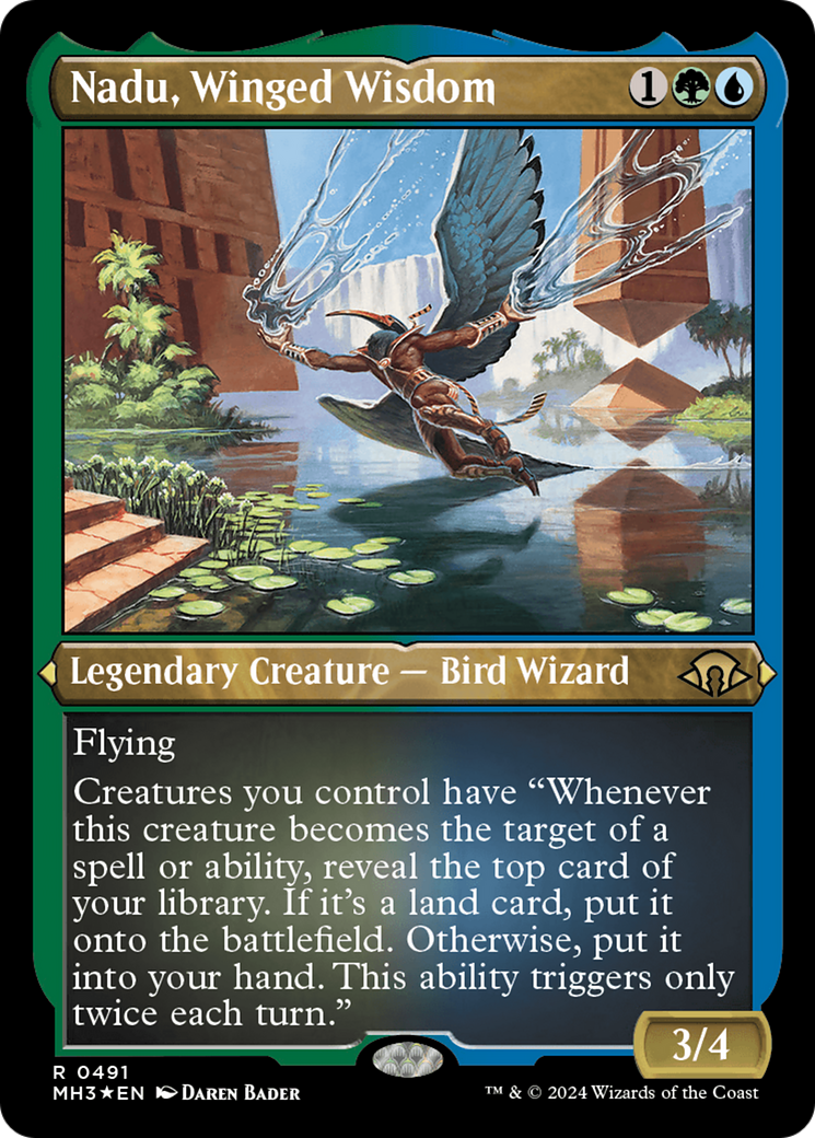 Nadu, Winged Wisdom (Foil Etched) (MH3-491) - Modern Horizons 3 Foil