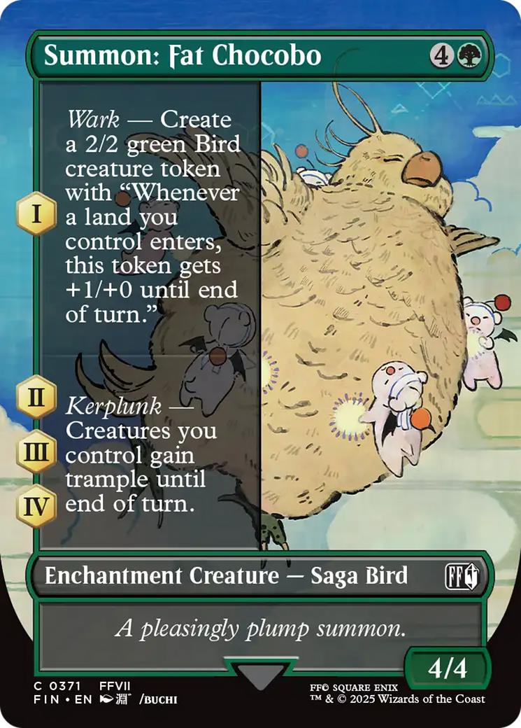 Summon: Fat Chocobo (Borderless) (FIN-371) - FINAL FANTASY: (enchantment)