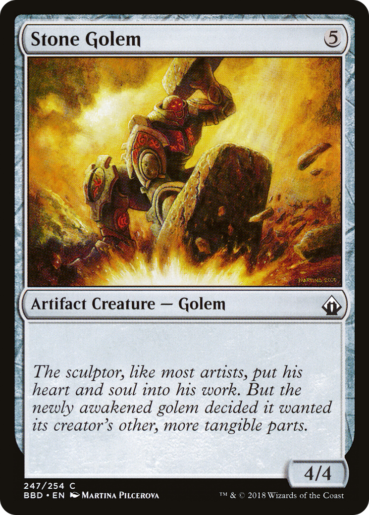 Stone Golem (BBD-247) - Battlebond Foil