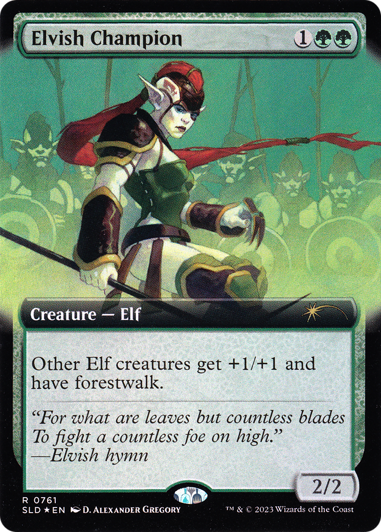 Elvish Champion (SLD-761) - Secret Lair Drop: (Extended Art) Foil
