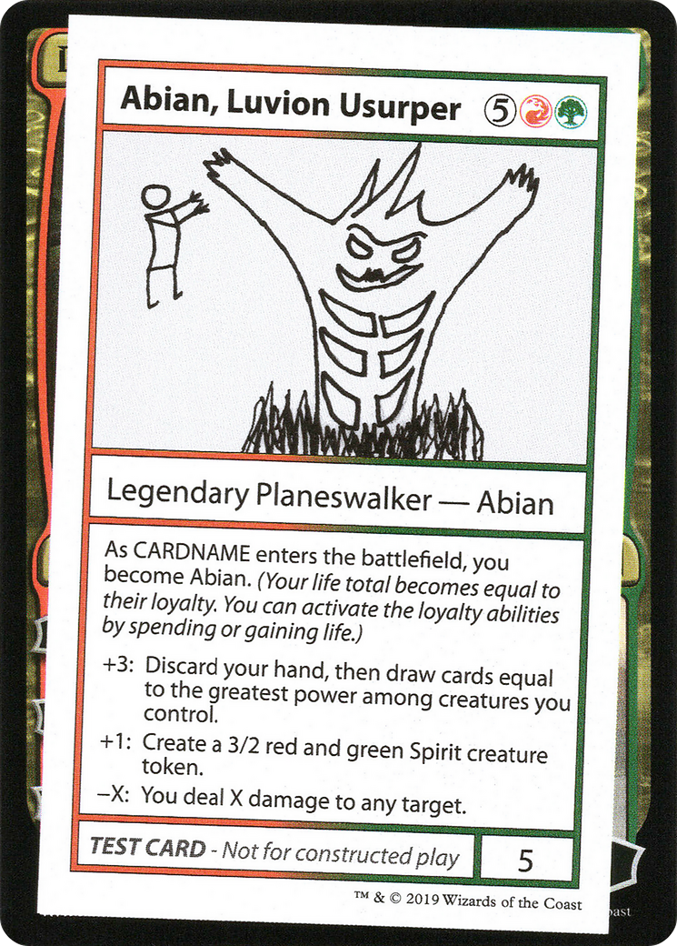 Abian, Luvion Usurper (No PW Symbol) (CMB1-) - Mystery Booster Playtest Cards 2021