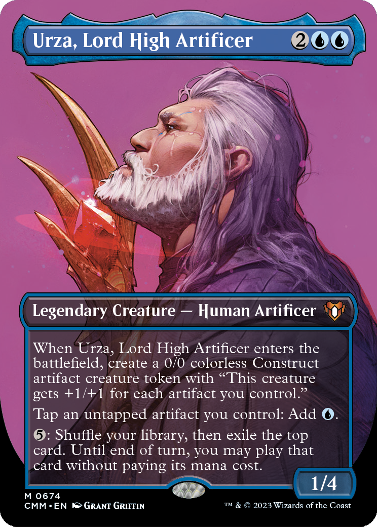 Urza, Lord High Artificer (Borderless) (CMM-674) - Commander Masters