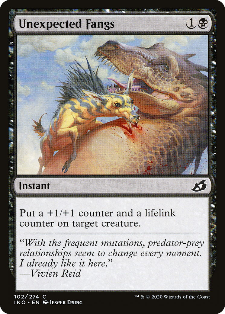 Unexpected Fangs (IKO-102) - Ikoria: Lair of Behemoths Foil