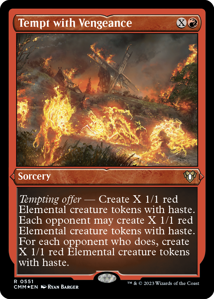 Tempt with Vengeance (CMM-551) - Commander Masters Etched Foil