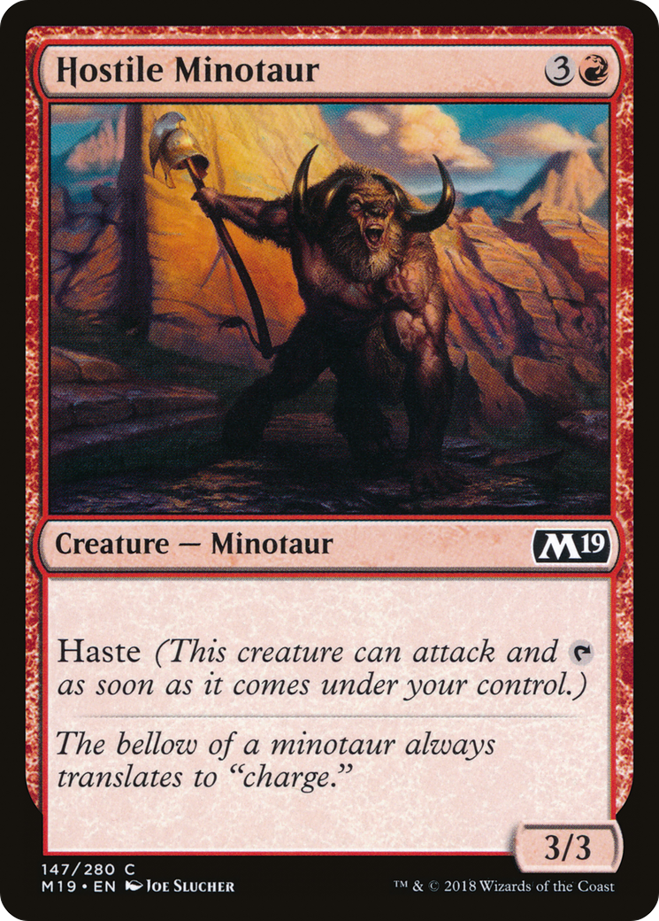 Hostile Minotaur (M19-147) - Core Set 2019
