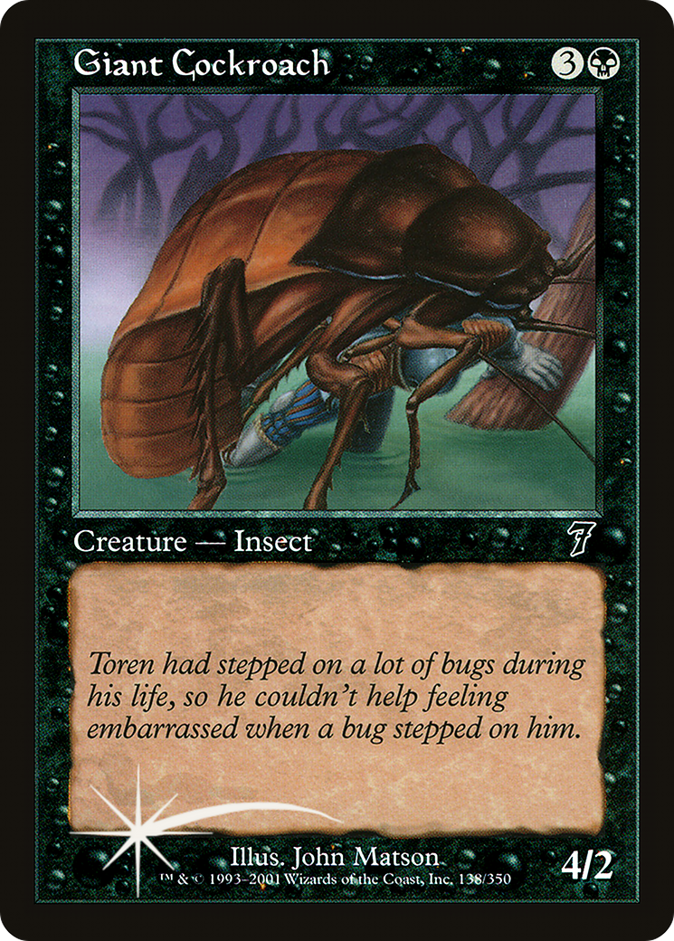 Giant Cockroach (7ED-138★) - 7th Edition Foil
