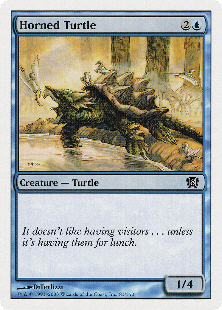 Horned Turtle (8ED-083) - 8th Edition