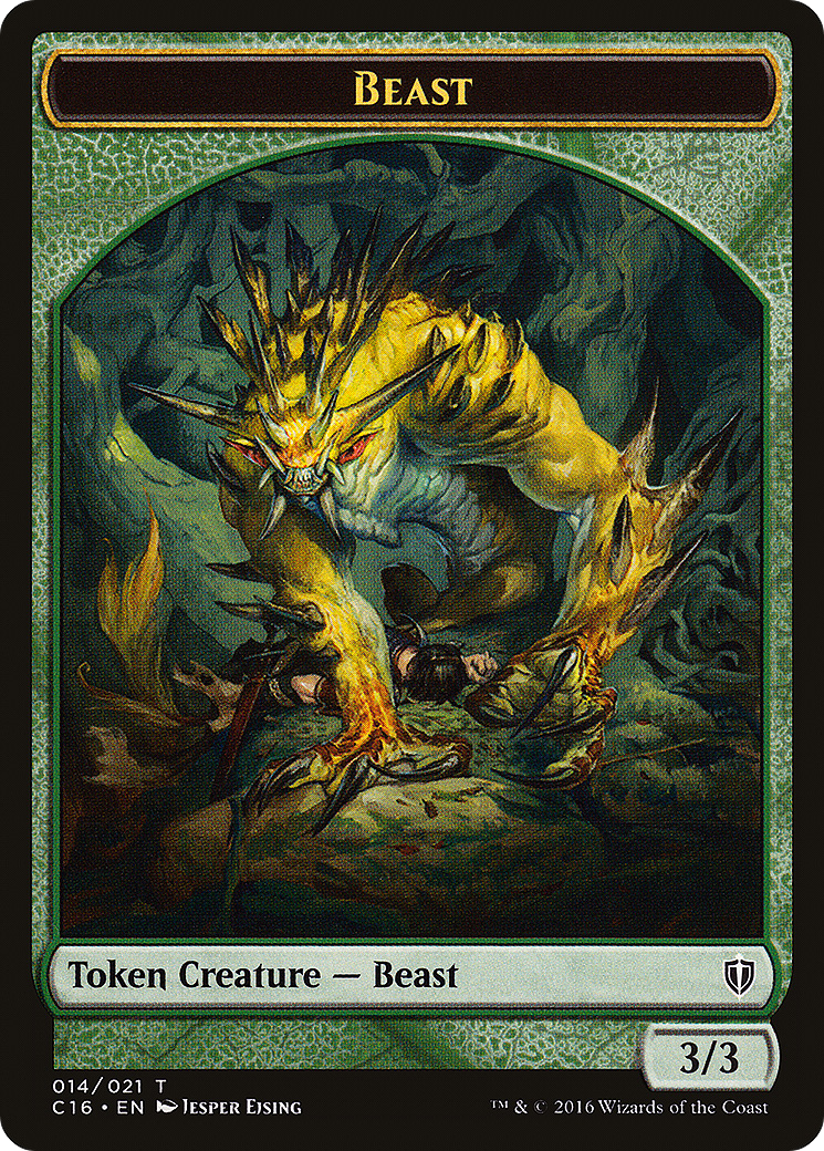 Beast // Ogre Double-Sided Token (C16-14 // 13) - Commander 2016 Tokens