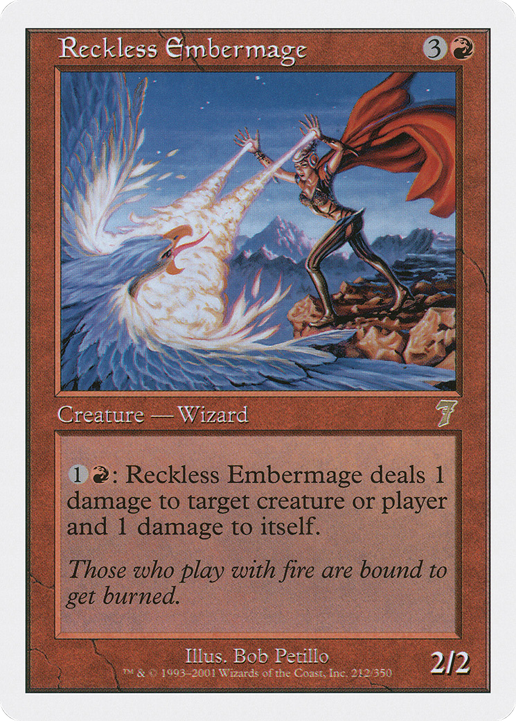 Reckless Embermage (7ED-212) - 7th Edition Foil