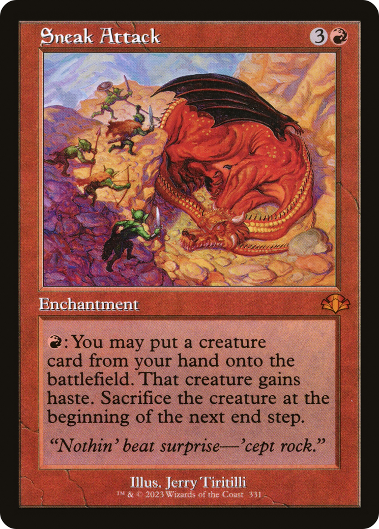 Sneak Attack (Retro Frame) (DMR-331) - Dominaria Remastered Foil