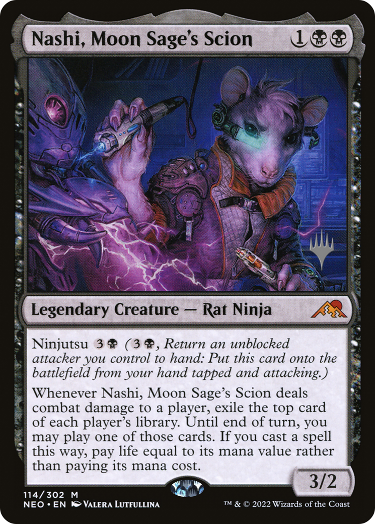 Nashi, Moon Sage's Scion (PPNEO-114) - Kamigawa: Neon Dynasty Promos Foil