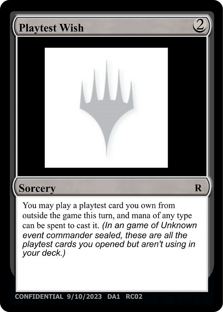 Playtest Wish (UNK-) - Unknown Event