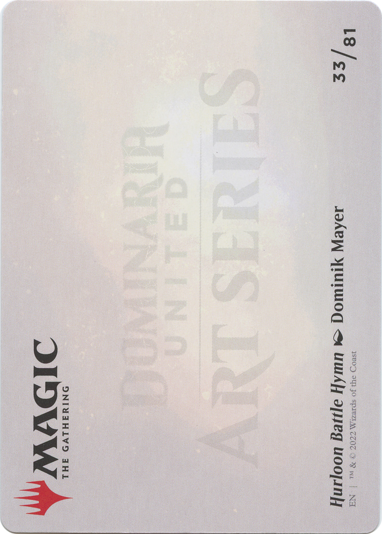 Hurloon Battle Hymn // Hurloon Battle Hymn (ADMU-033) - Dominaria United Art Series (Borderless) Foil
