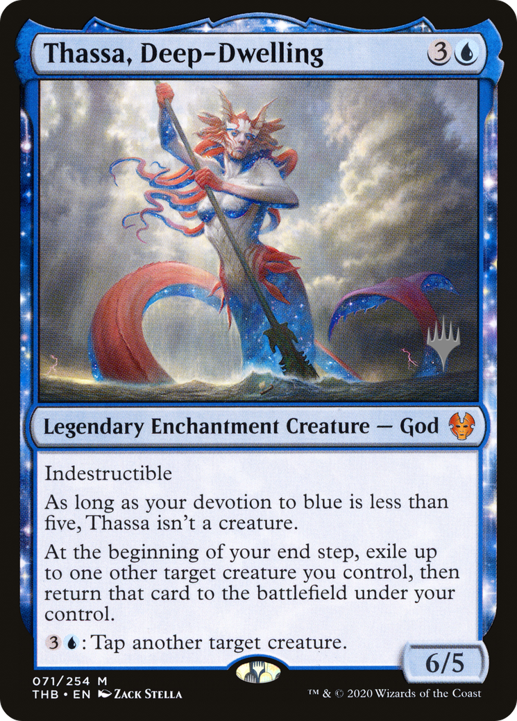 Thassa, Deep-Dwelling (PPTHB-071) - Theros Beyond Death Promos: (enchantment) Foil