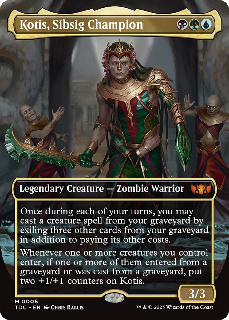 Kotis, Sibsig Champion (Borderless) (TDC-005) - Commander: Tarkir: Dragonstorm Foil