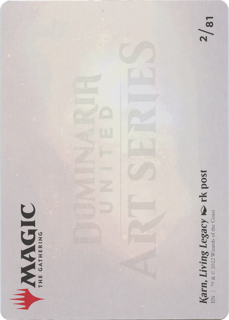 Karn, Living Legacy // Karn, Living Legacy (ADMU-002) - Dominaria United Art Series (Borderless) Foil