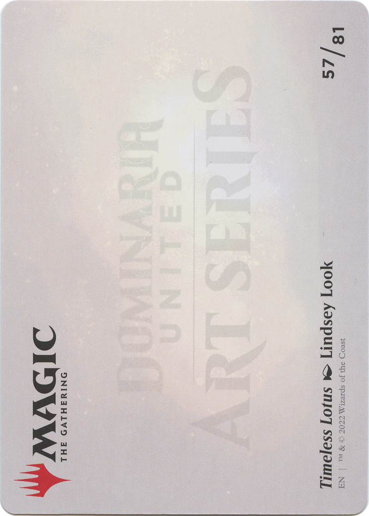 Timeless Lotus // Timeless Lotus (ADMU-057) - Dominaria United Art Series (Borderless) Foil