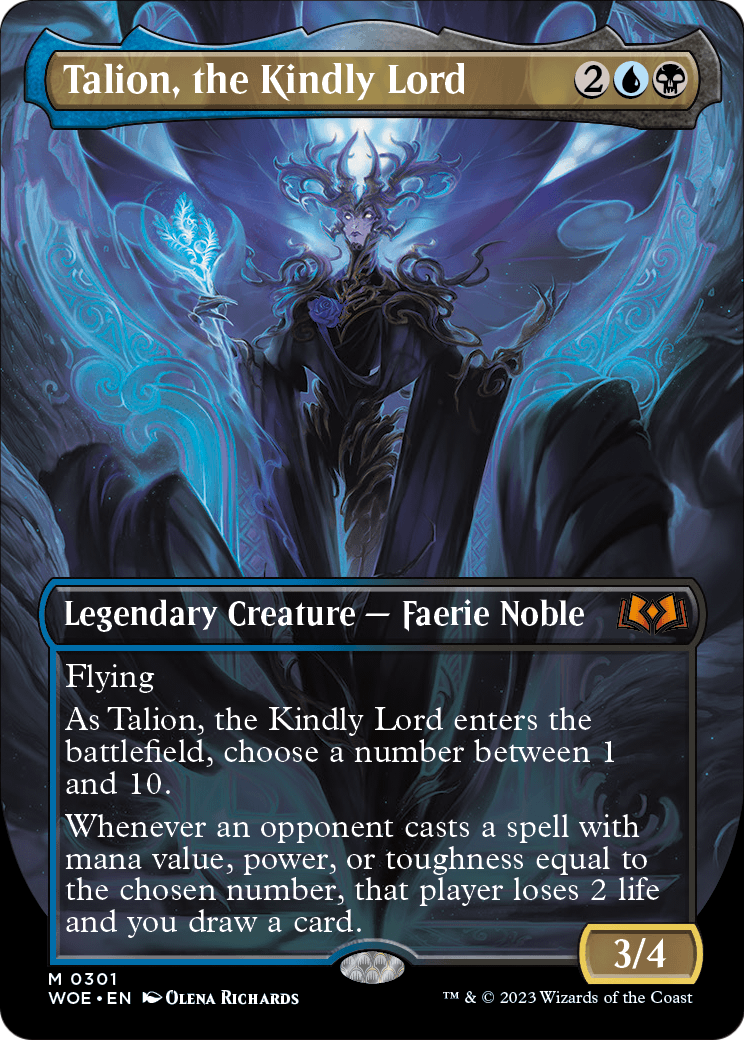 Talion, the Kindly Lord (Borderless) (WOE-301) - Wilds of Eldraine Foil