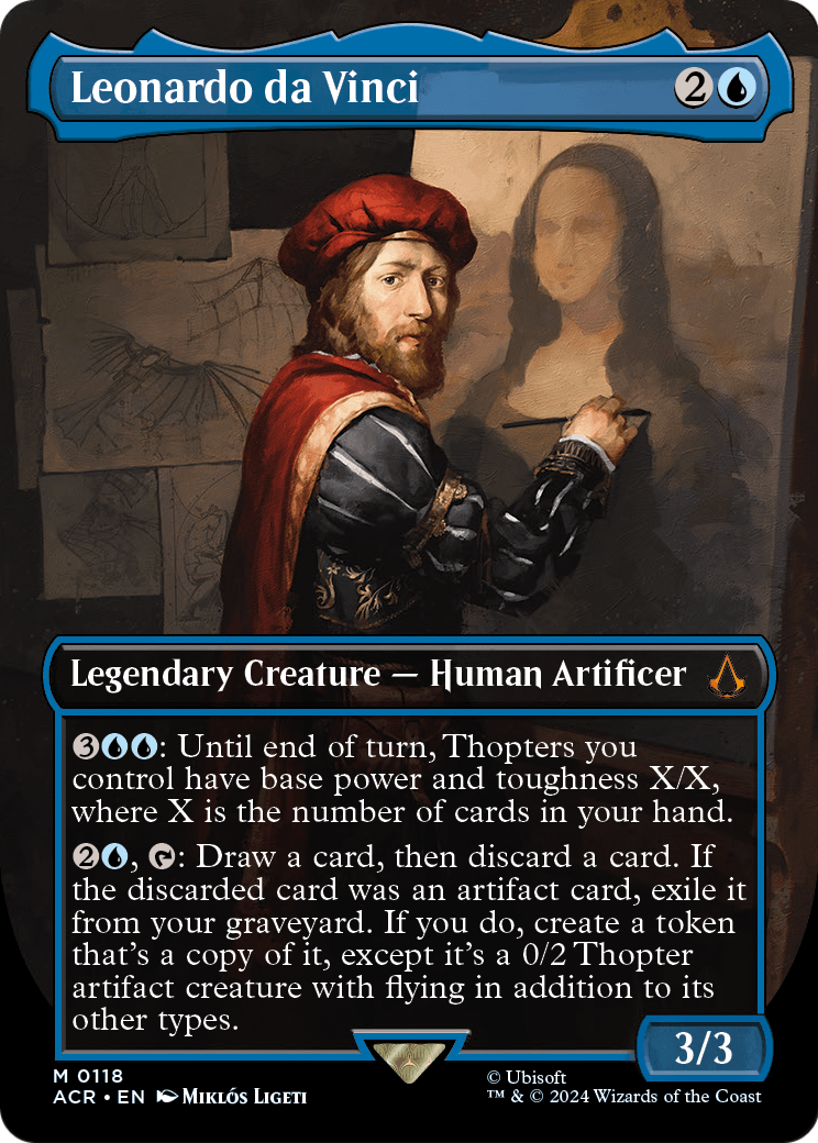 Leonardo da Vinci (Borderless) (ACR-118) - Assassin's Creed Foil