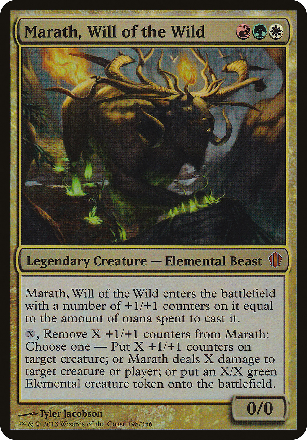 Marath, Will of the Wild (Commander 2013) (OVER-198) - Commander 2013 Oversized Foil