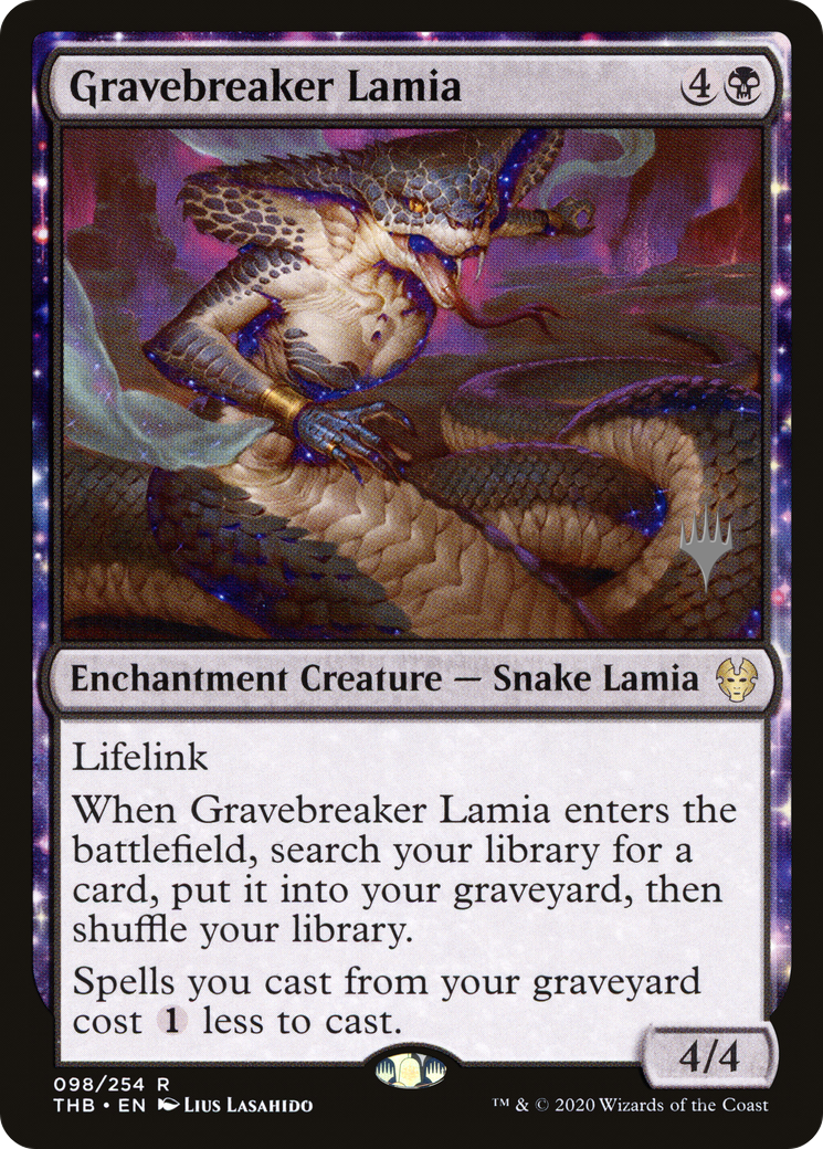 Gravebreaker Lamia (PPTHB-098) - Theros Beyond Death Promos: (enchantment) Foil