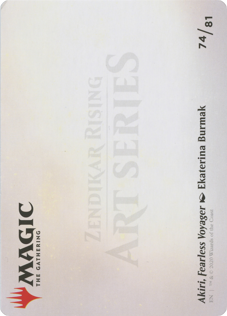Akiri, Fearless Voyager // Akiri, Fearless Voyager (AZNR-074) - Zendikar Rising Art Series (Borderless) Foil