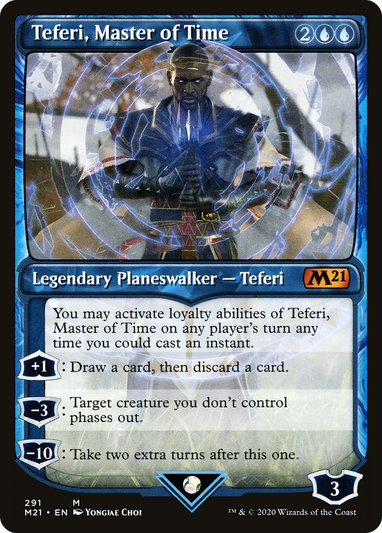 Teferi, Master of Time (Showcase) (291) (M21-291) - Core Set 2021: (Showcase)