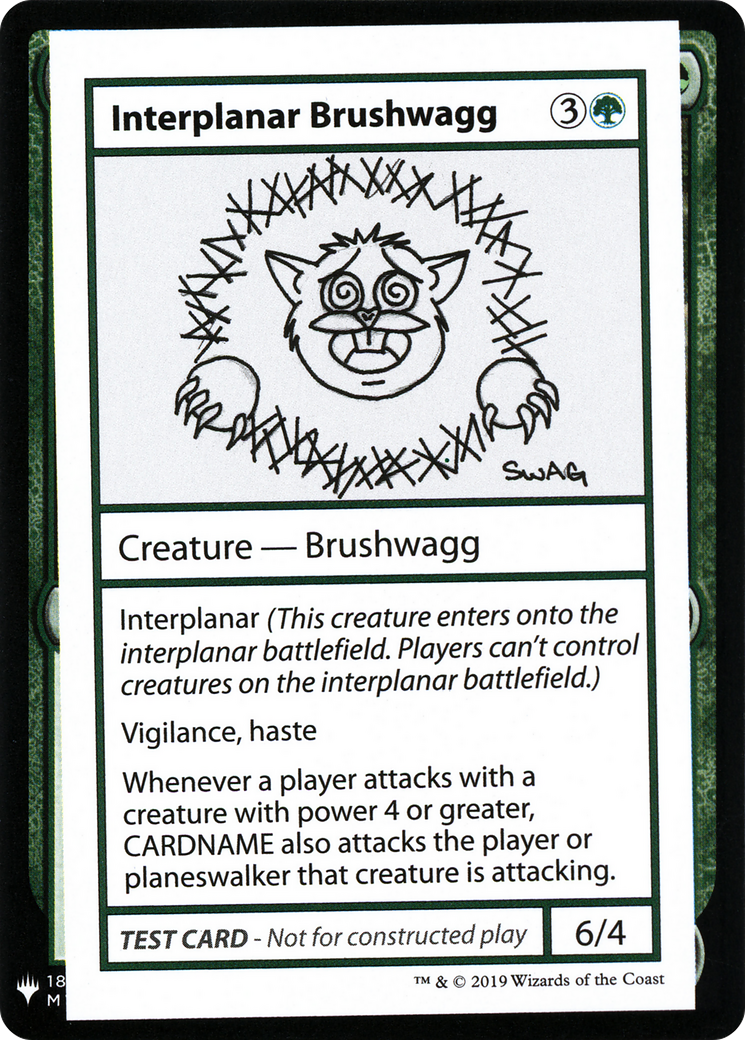 Interplanar Brushwagg (CMB1-) - Mystery Booster Playtest Cards 2019