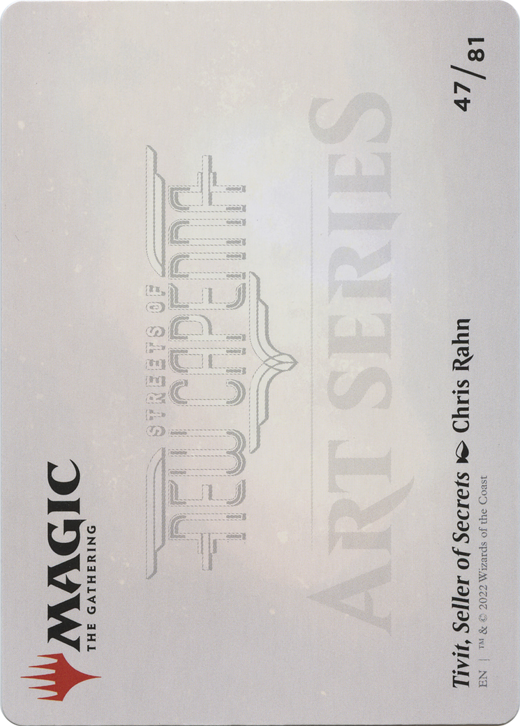 Tivit, Seller of Secrets // Tivit, Seller of Secrets (ASNC-047) - New Capenna Art Series (Borderless) Foil