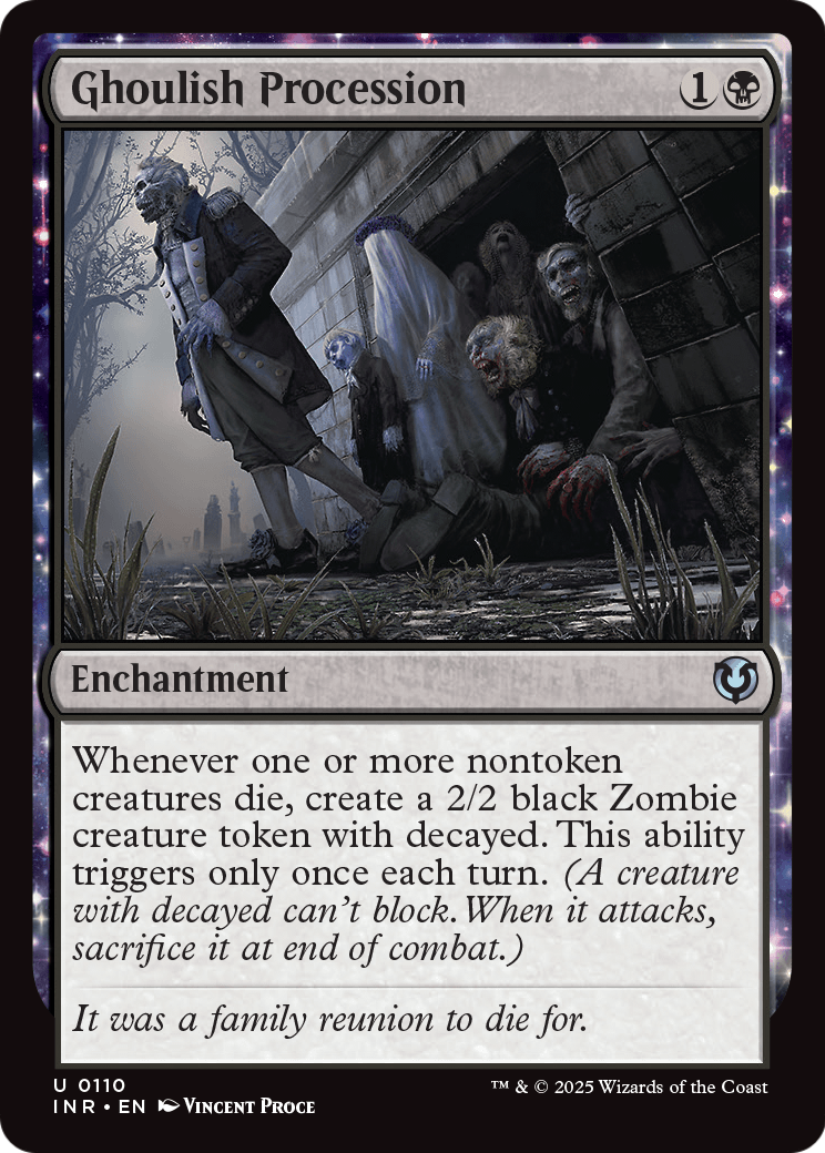 Ghoulish Procession (INR-110) - Innistrad Remastered: (enchantment)