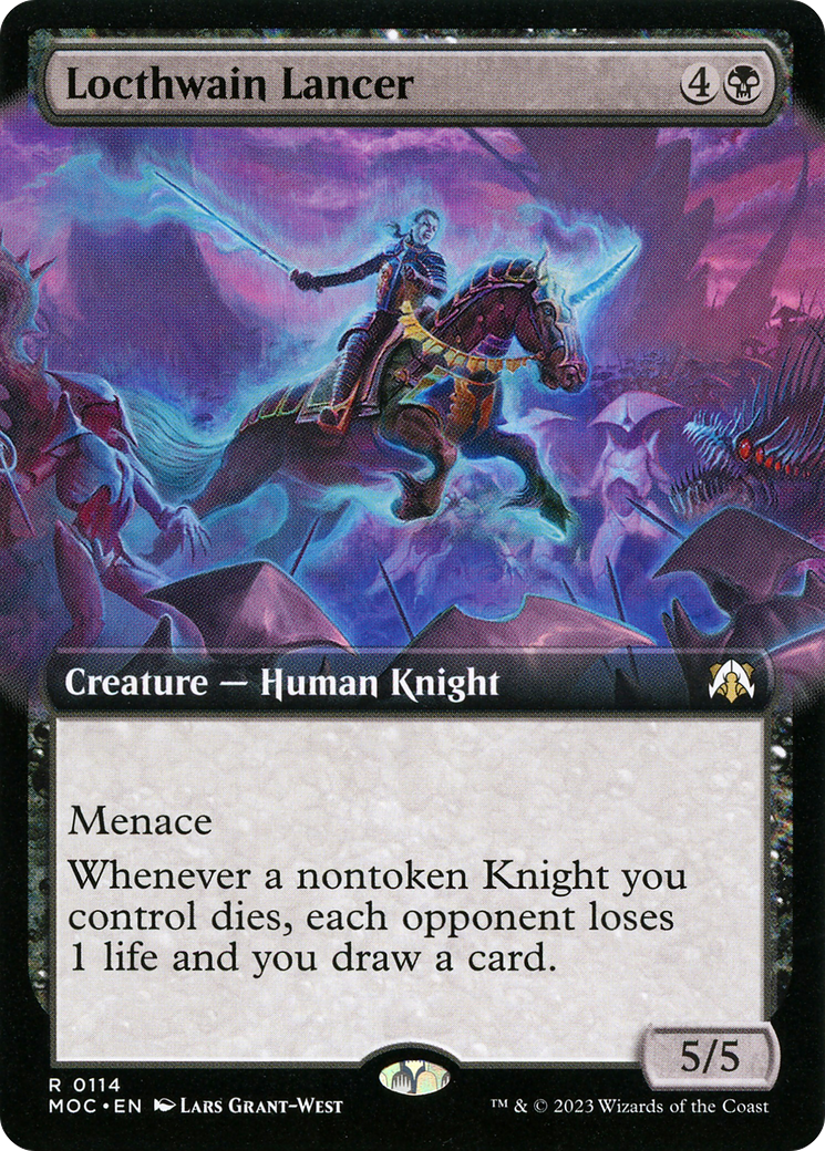 Locthwain Lancer (Extended Art) (MOC-114) - March of the Machine Commander: (Extended Art) Foil