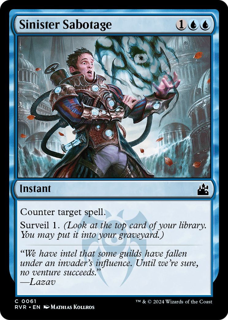 Sinister Sabotage (RVR-061) - Ravnica Remastered Foil