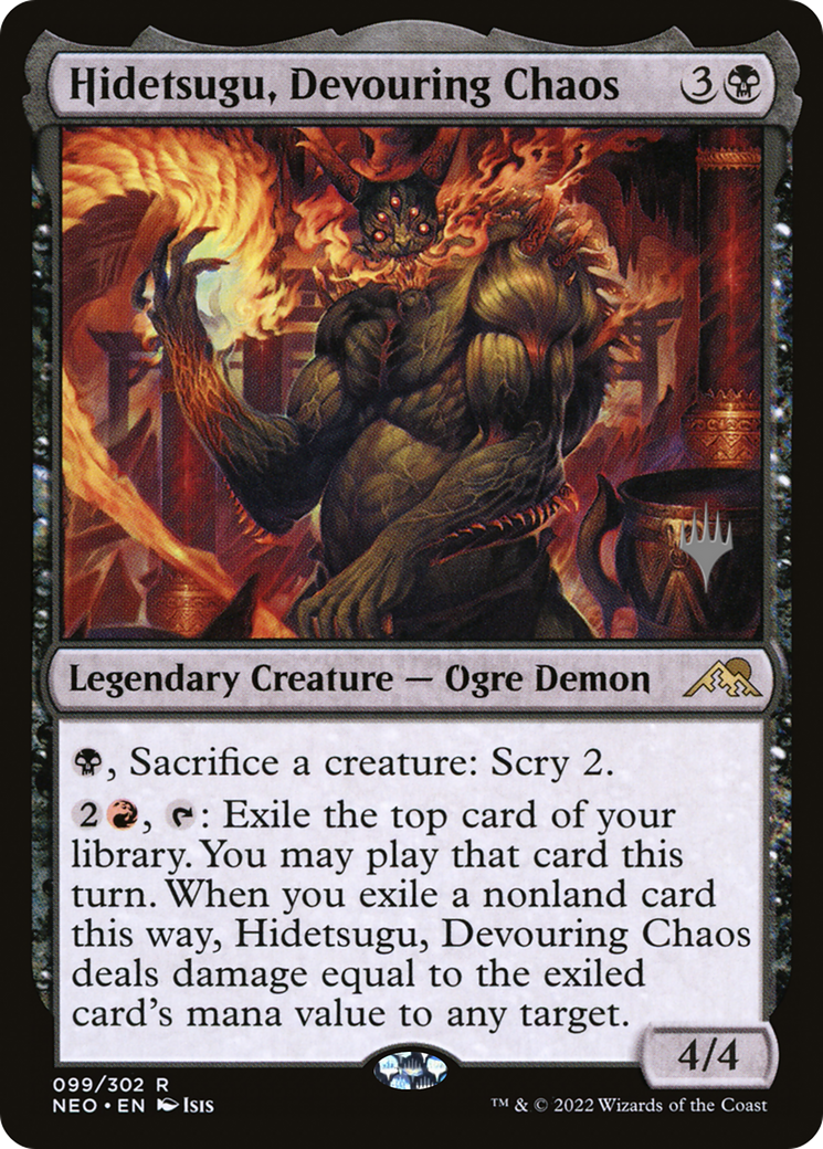 Hidetsugu, Devouring Chaos (PPNEO-099) - Kamigawa: Neon Dynasty Promos