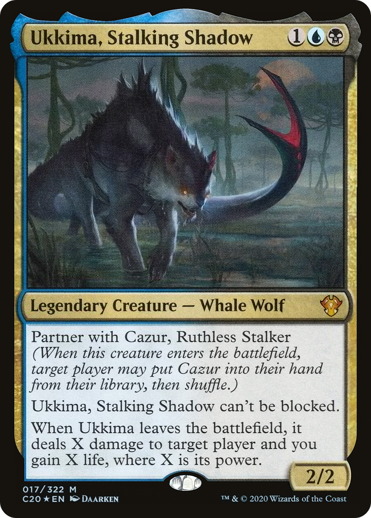 Ukkima, Stalking Shadow (C20-017) - Commander 2020 Foil