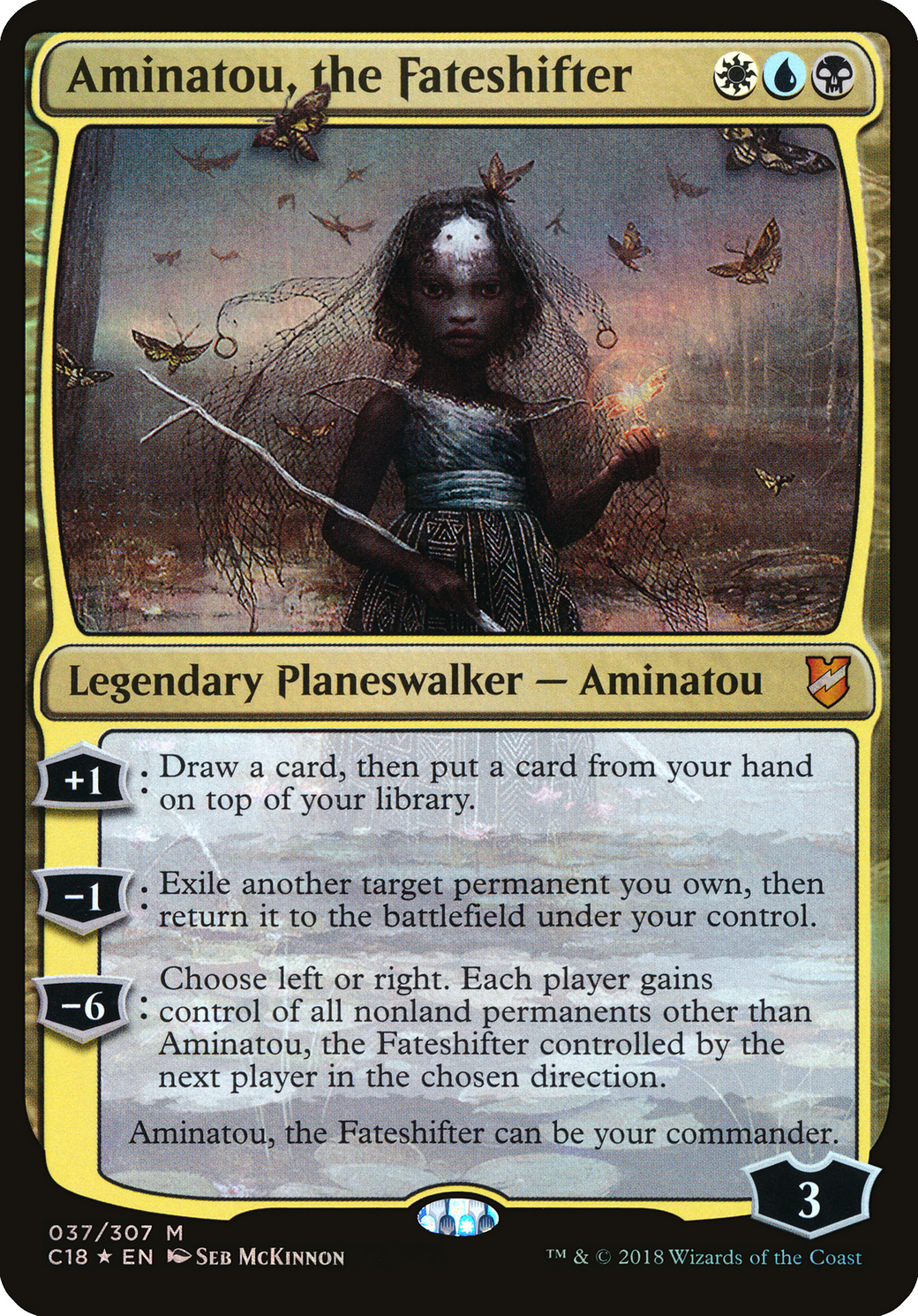 Aminatou, the Fateshifter (Commander 2018) (OVER-037) - Commander 2018 Oversized Foil