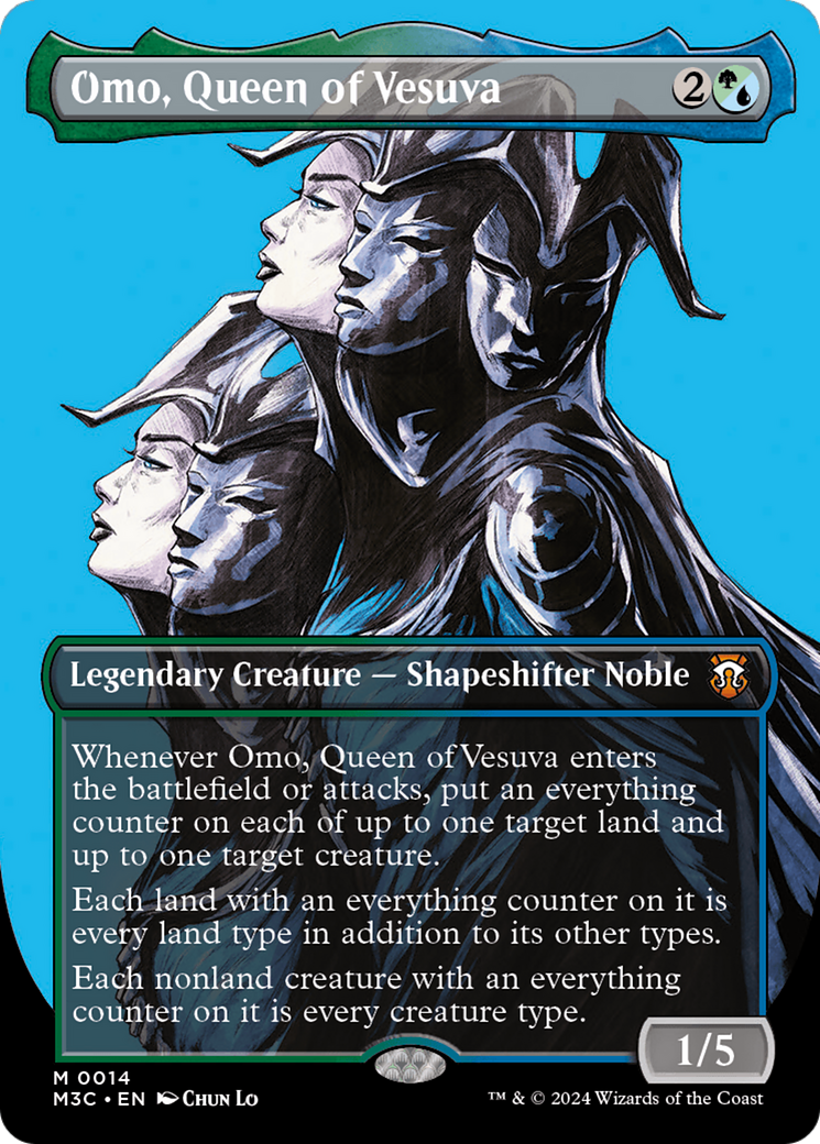 Omo, Queen of Vesuva (Borderless) (M3C-014) - Modern Horizons 3 Commander Foil