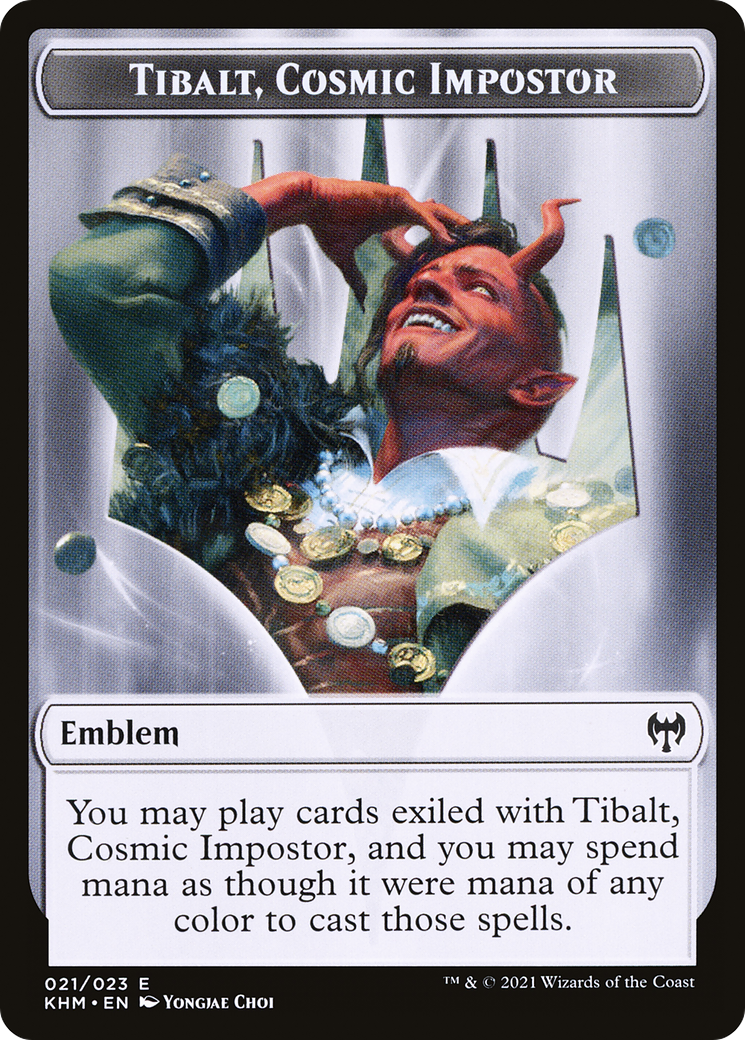 Tibalt, Cosmic Impostor Emblem (TKHM-021) - Kaldheim Tokens