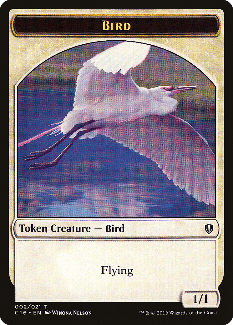 Bird (002) // Saproling (016) Double-Sided Token (C16-2 // 16) - Commander 2016 Tokens